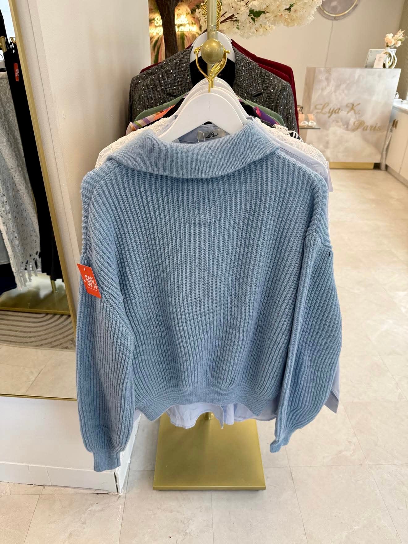 Pull bleu ciel