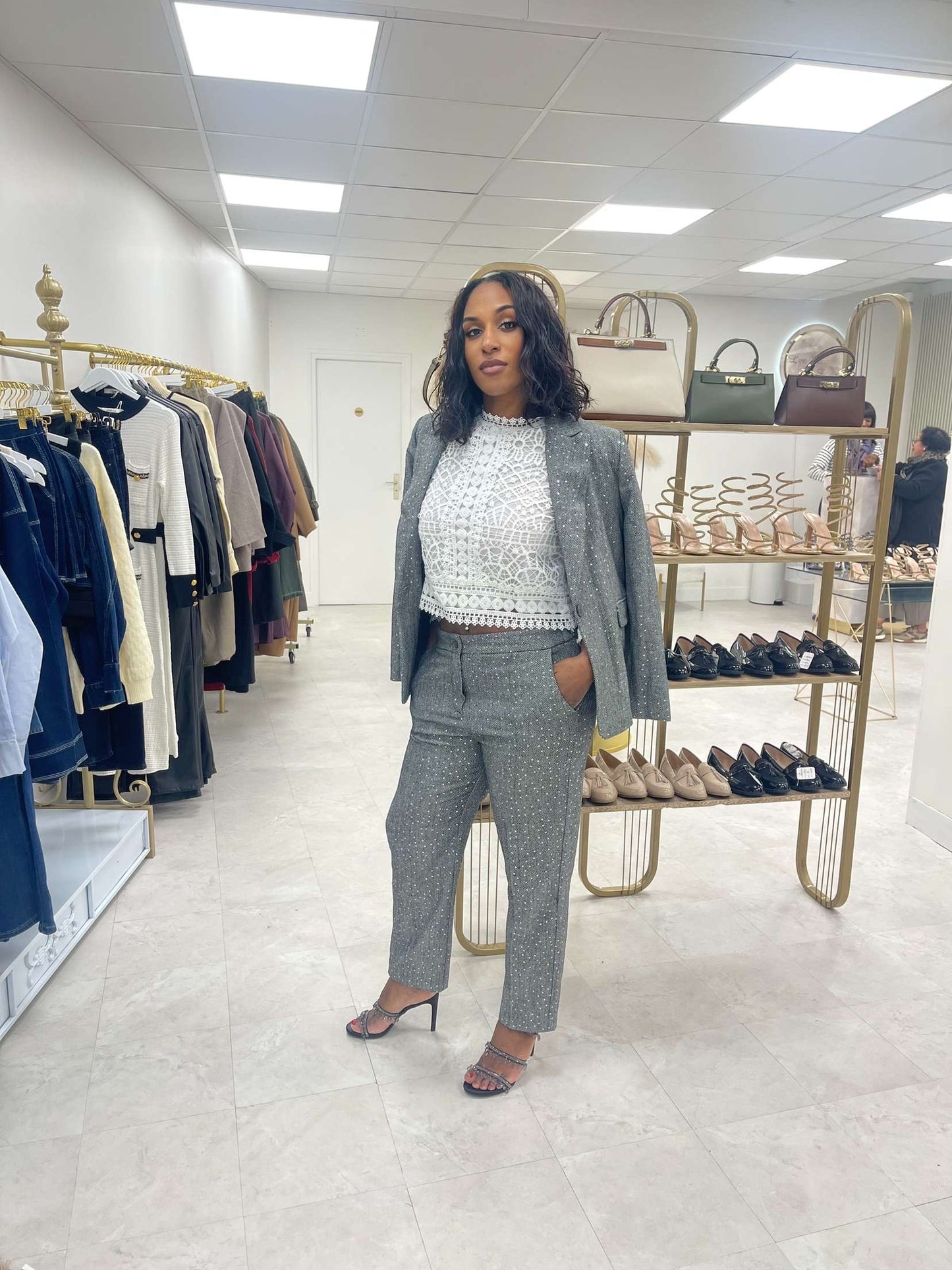 Veste tailleur brillant