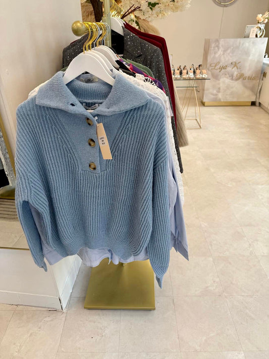 Pull bleu ciel